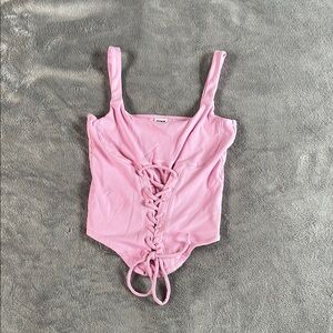 Victoria's Secret Pink Lace-Up Tank Top